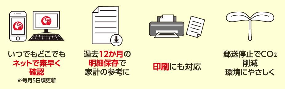 明細をネットで素早く確認